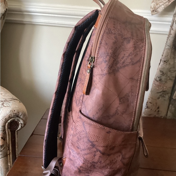 Patricia Nash Brown Karina Map Full Size Backpack - Picture 4 of 9